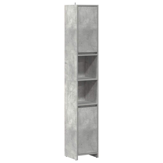 vidaXL Στήλη Μπάνιου Γκρι Σκυροδέματος 30x30x183,5 εκ. Επεξ. Ξύλο