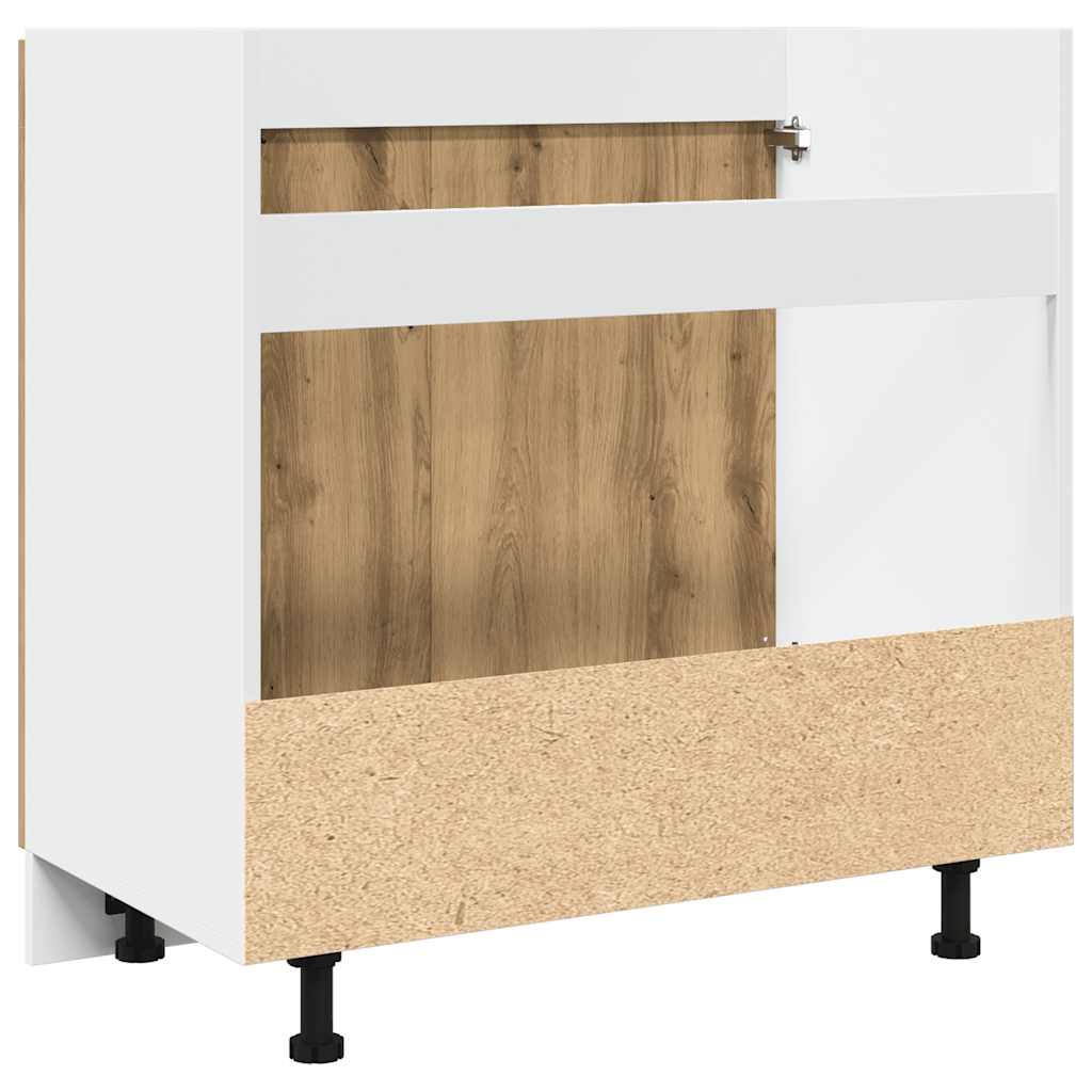 vidaXL Κάτω ντουλάπι νεροχύτη Lyon Artisan Oak Κατασκευασμένο ξύλο