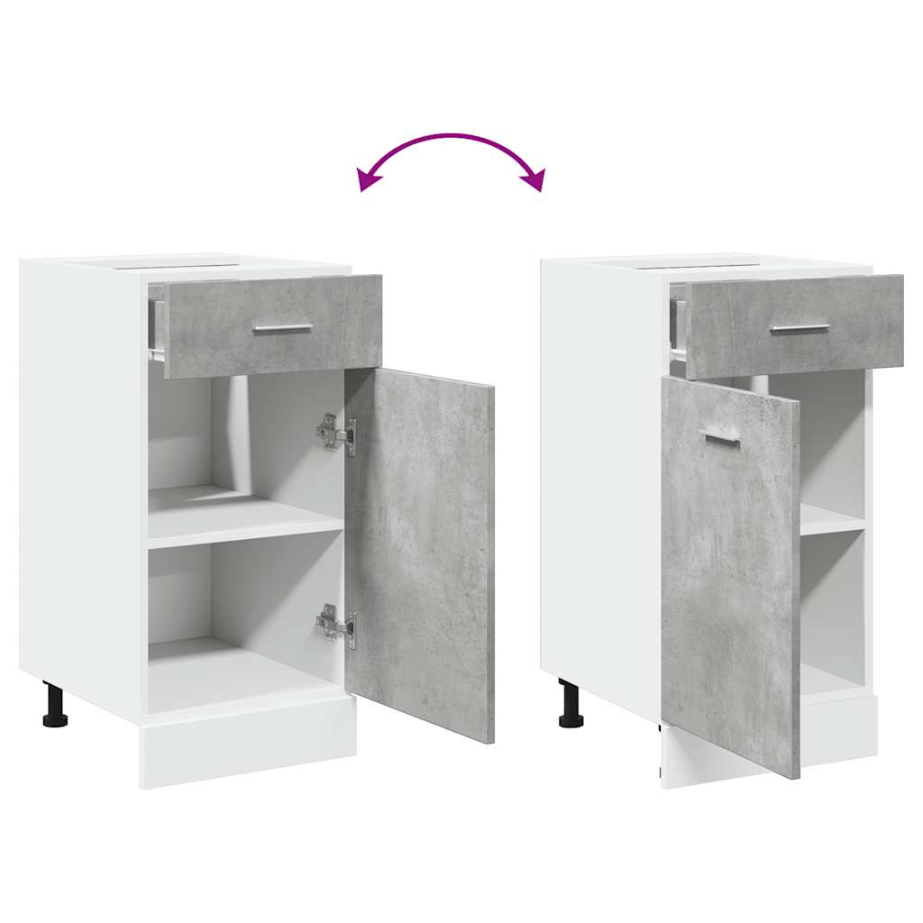 vidaXL Ντουλάπι με Συρτάρι Lyon Γκρι Σκυροδέματος 40x46x81,5 εκ