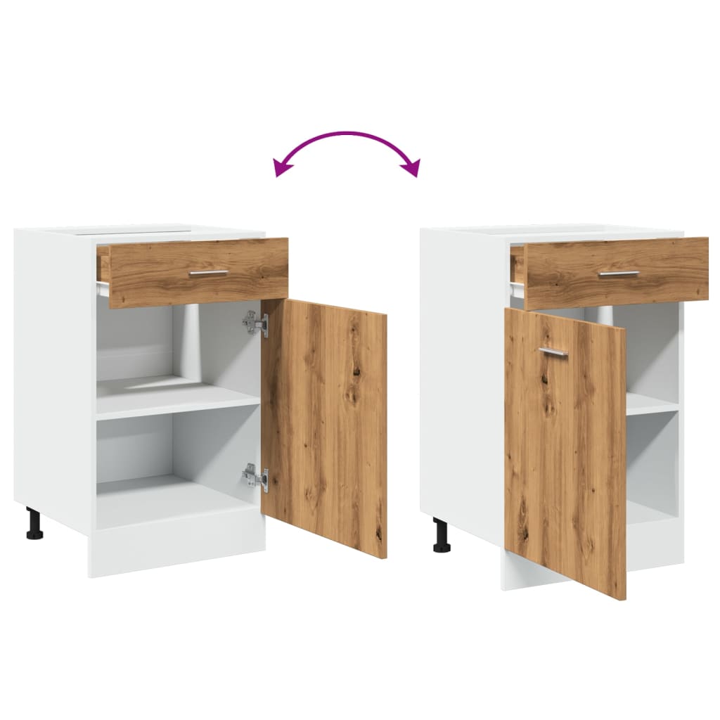 vidaXL Έπιπλο Με Συρτάρι Lyon Αρτισιανή Δρυς 50x46x81,5εκ.