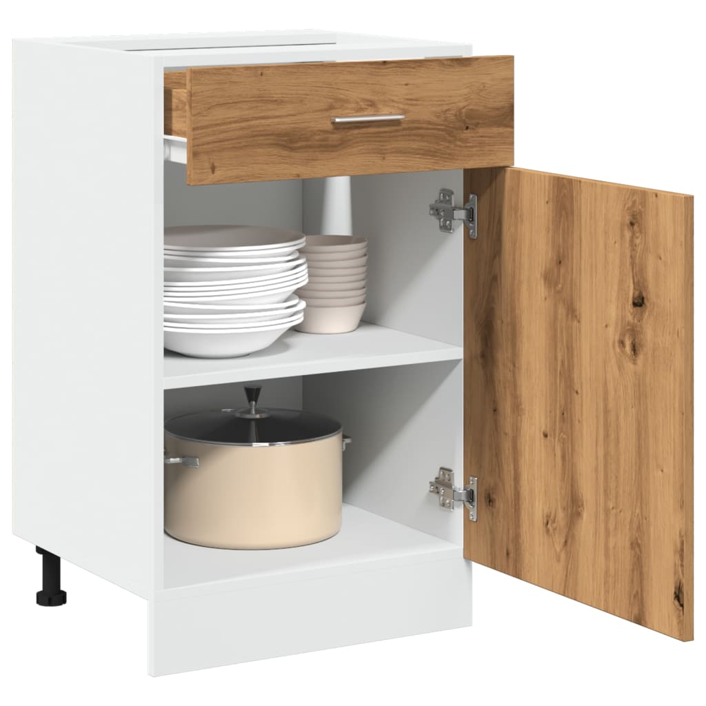 vidaXL Έπιπλο Με Συρτάρι Lyon Αρτισιανή Δρυς 50x46x81,5εκ.