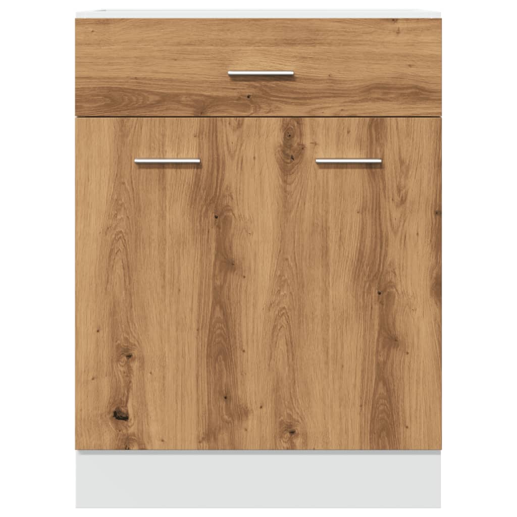 vidaXL Έπιπλο Με Συρτάρι Lyon Artisan Δρυς 60x46x81,5εκ. Επεξεργ. Ξύλο