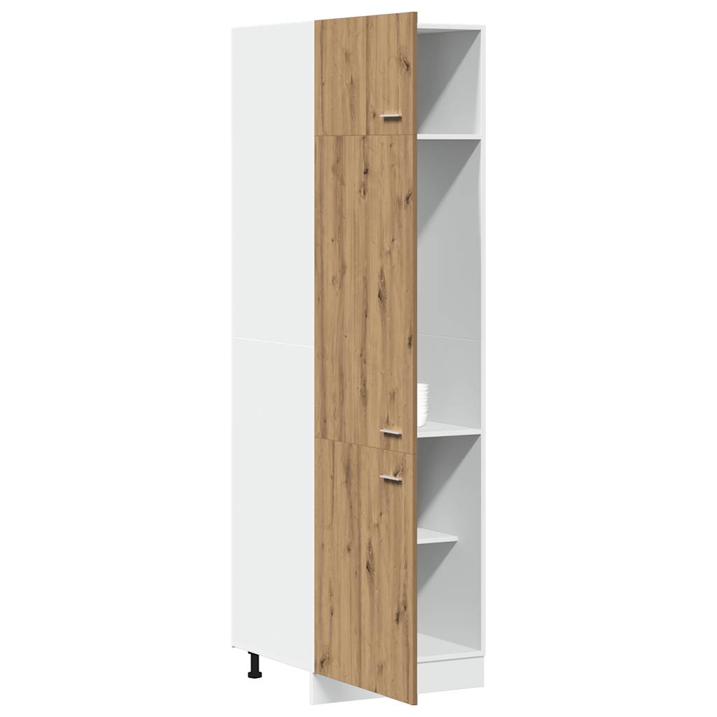 vidaXL Ντουλάπι ψυγείου Lyon Artisan Oak 60x57x207 cm