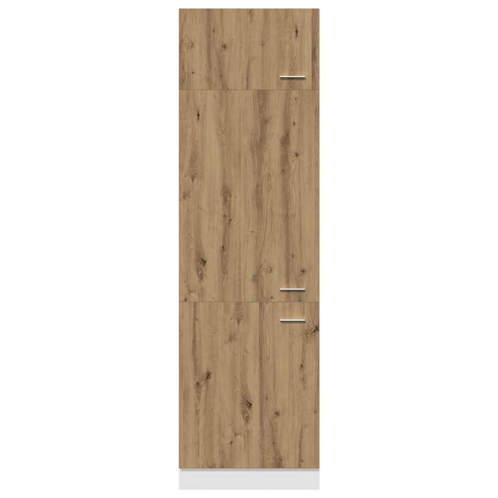 vidaXL Ντουλάπι ψυγείου Lyon Artisan Oak 60x57x207 cm