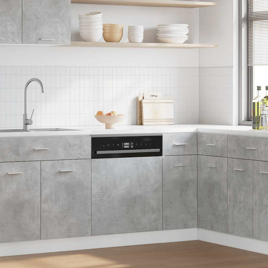 vidaXL Πλυντήριο πιάτων πάνελ Lyon σκυρόδεμα γκρι 45x3x67 cm