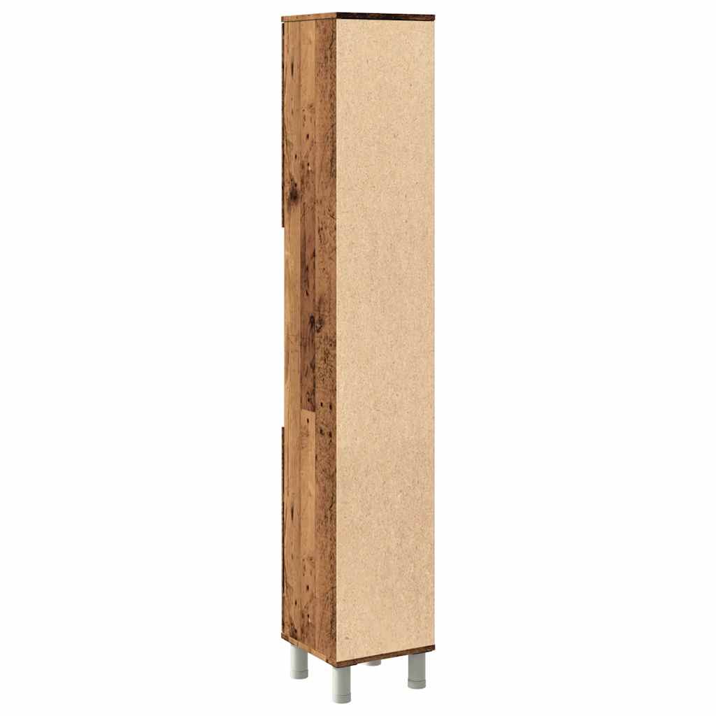 vidaXL Ντουλάπι μπάνιου Παλιό ξύλο 30x30x179 cm Κατασκευασμένο ξύλο
