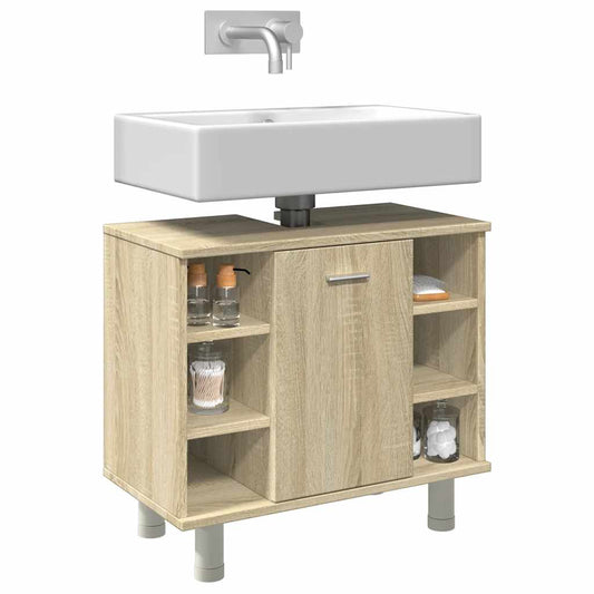 vidaXL Ντουλάπι Νιπτήρα Sonoma Δρυς 60 x 32 x 53,5 εκ. από Επεξ. Ξύλο