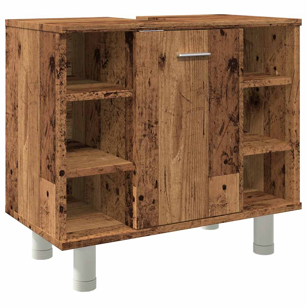 vidaXL Ντουλάπι Νιπτήρα Παλιό Ξύλο 60 x 32 x 53,5 εκ. Μοριοσανίδα