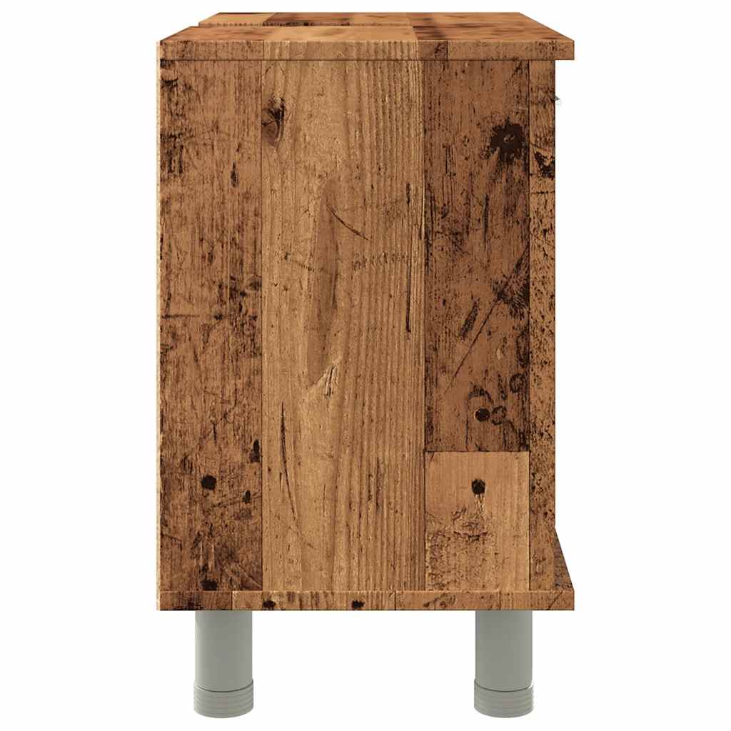 vidaXL Ντουλάπι Νιπτήρα Παλιό Ξύλο 60 x 32 x 53,5 εκ. Μοριοσανίδα