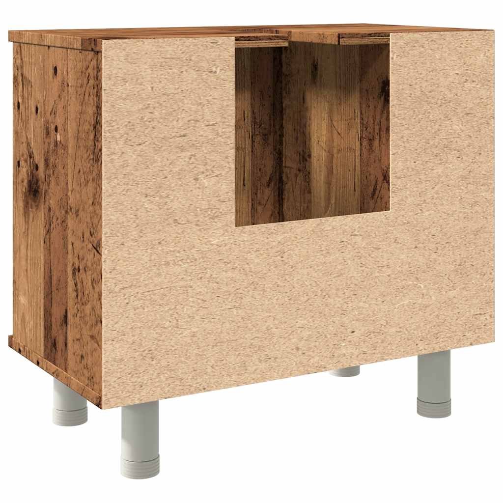 vidaXL Ντουλάπι Νιπτήρα Παλιό Ξύλο 60 x 32 x 53,5 εκ. Μοριοσανίδα