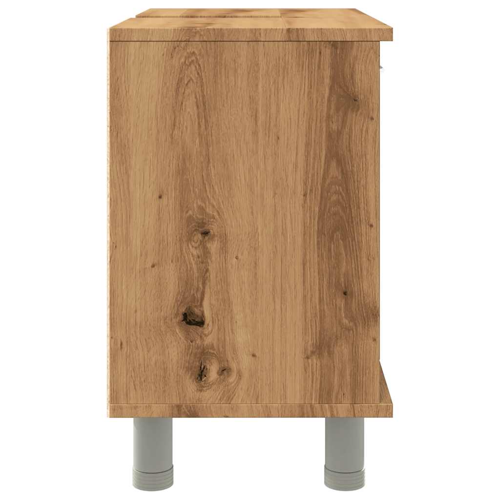 vidaXL Ντουλάπι μπάνιου Δρυς τεχνίτης 60x32x53,5cm Κατασκευασμένο ξύλο