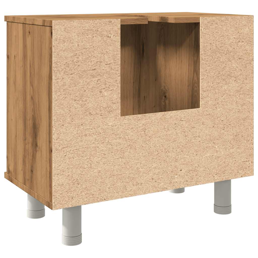 vidaXL Ντουλάπι μπάνιου Δρυς τεχνίτης 60x32x53,5cm Κατασκευασμένο ξύλο
