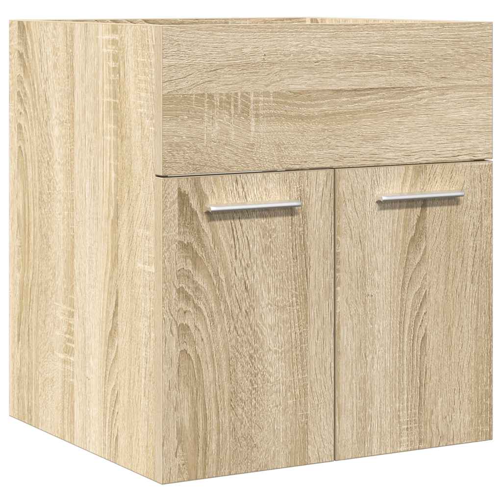 vidaXL Ντουλάπι νιπτήρα μπάνιου Sonoma Oak Κατασκευασμένο ξύλο