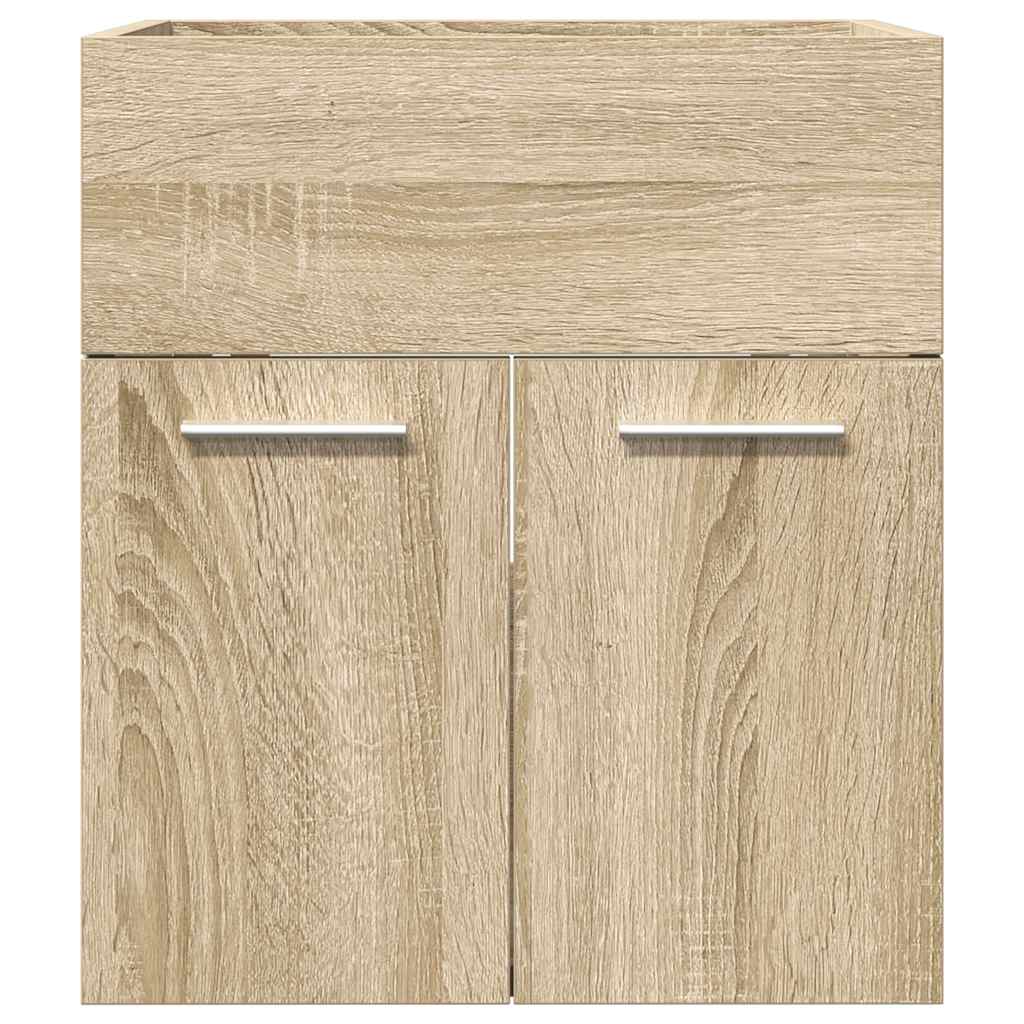 vidaXL Ντουλάπι νιπτήρα μπάνιου Sonoma Oak Κατασκευασμένο ξύλο