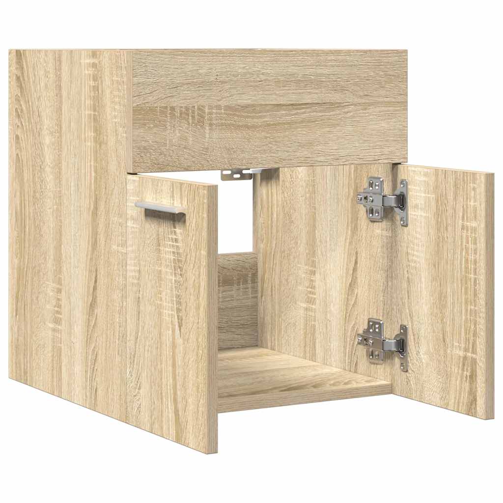 vidaXL Ντουλάπι νιπτήρα μπάνιου Sonoma Oak Κατασκευασμένο ξύλο