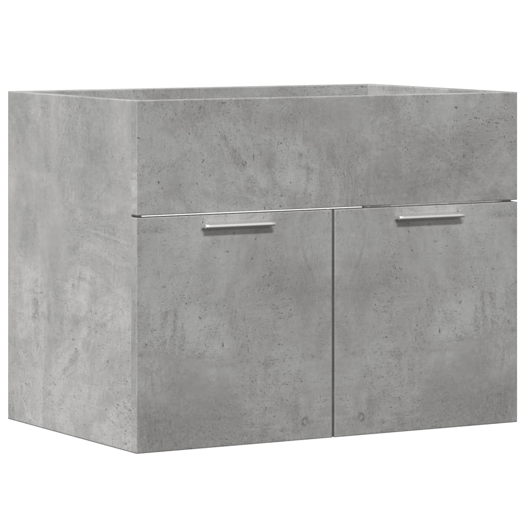 vidaXL Ντουλάπι Νιπτήρα Γκρι Σκυροδέματος 60x38,5x46 εκ. Επεξ. Ξύλο