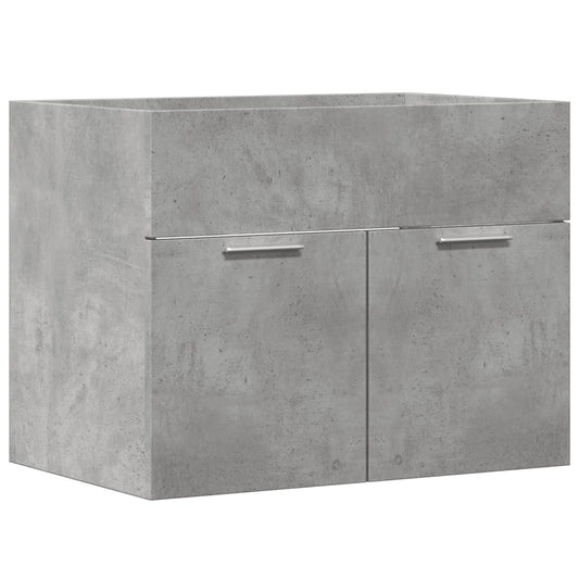 vidaXL Ντουλάπι Νιπτήρα Γκρι Σκυροδέματος 60x38,5x46 εκ. Επεξ. Ξύλο