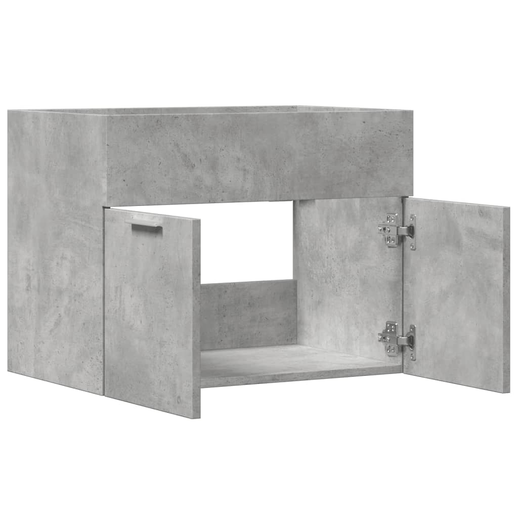 vidaXL Ντουλάπι Νιπτήρα Γκρι Σκυροδέματος 60x38,5x46 εκ. Επεξ. Ξύλο