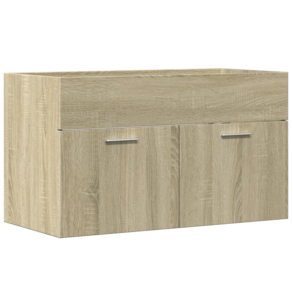 vidaXL Ντουλάπι Νιπτήρα Sonoma Δρυς 80 x 38,5 x 46 εκ. από Επεξ. Ξύλο
