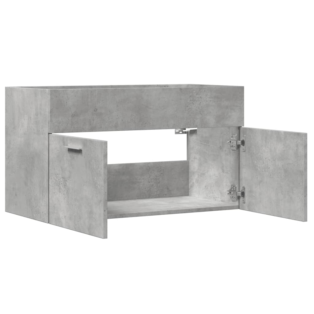 vidaXL Ντουλάπι Νιπτήρα Γκρι Σκυροδέματος 80x38,5x46 εκ. Επεξ. Ξύλο