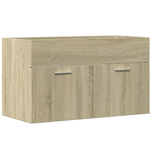 vidaXL Ντουλάπι Νιπτήρα Μπάνιου Sonoma Δρυς 90x38,5x46 εκ. Επεξ. Ξύλο