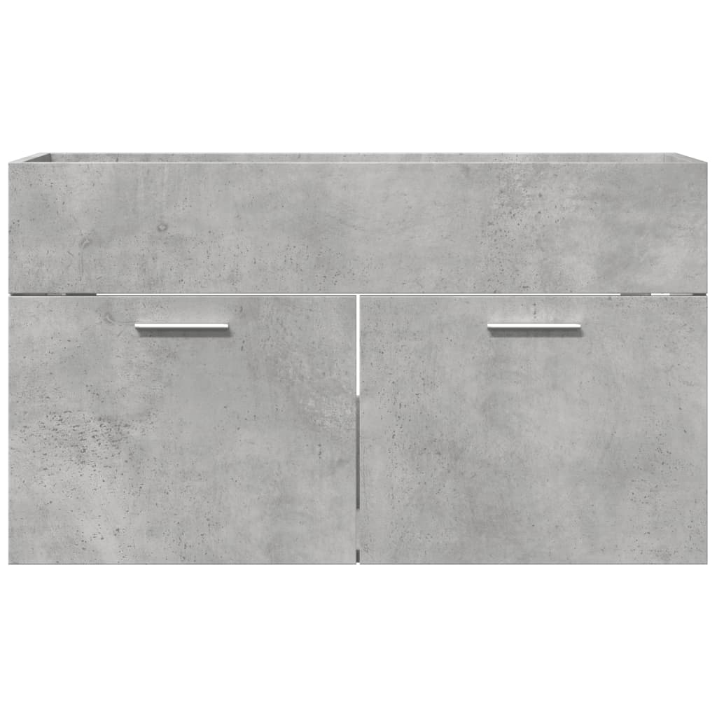 vidaXL Ντουλάπι Μπάνιου Γκρι Σκυροδέματος 90x38,5x46 εκ. Επεξ. Ξύλο