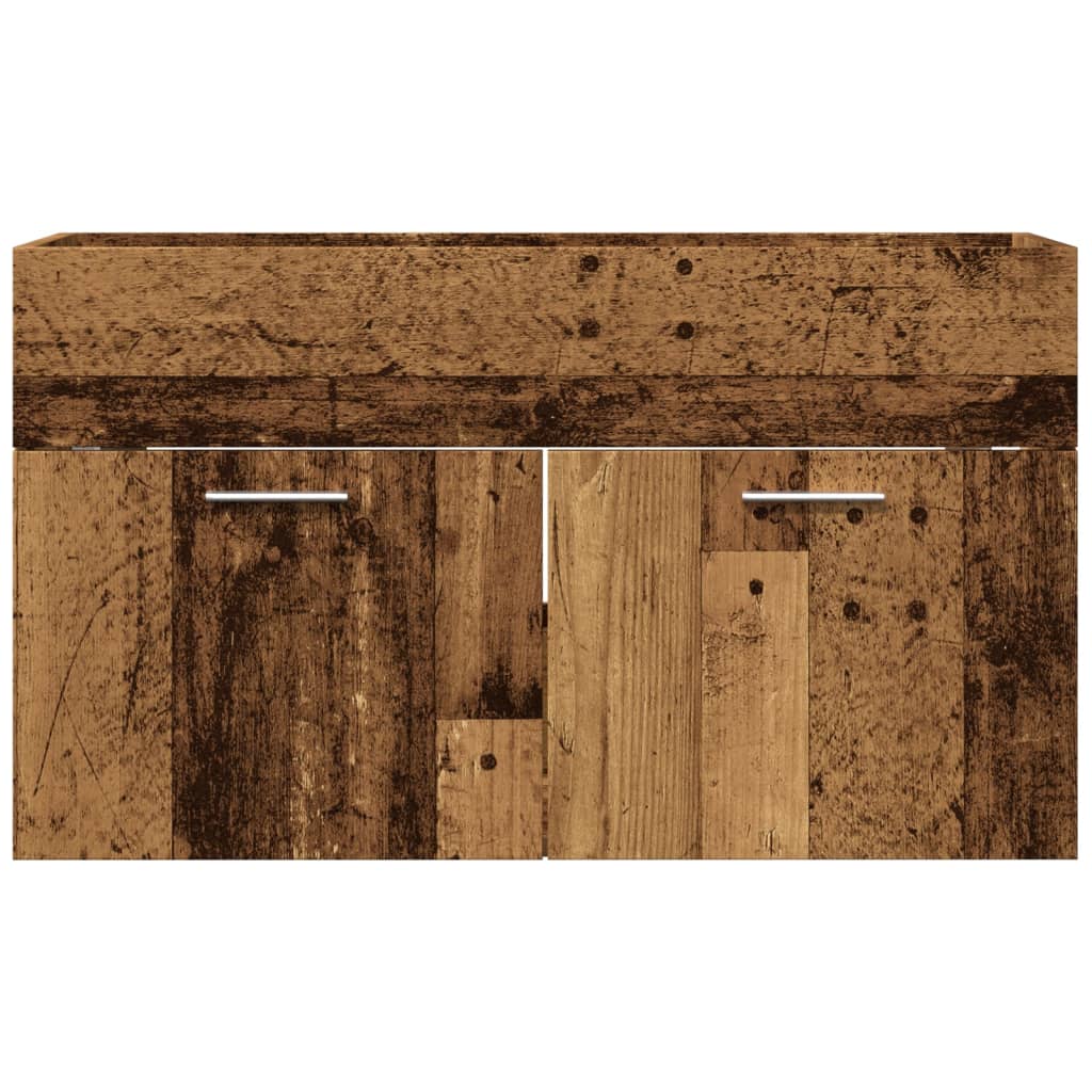 vidaXL Ντουλάπι Νιπτήρα Μπάνιου Παλιό Ξύλο 90x38,5x46 εκ. Επεξ. Ξύλο