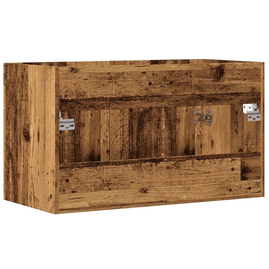 vidaXL Ντουλάπι Νιπτήρα Μπάνιου Παλιό Ξύλο 90x38,5x46 εκ. Επεξ. Ξύλο