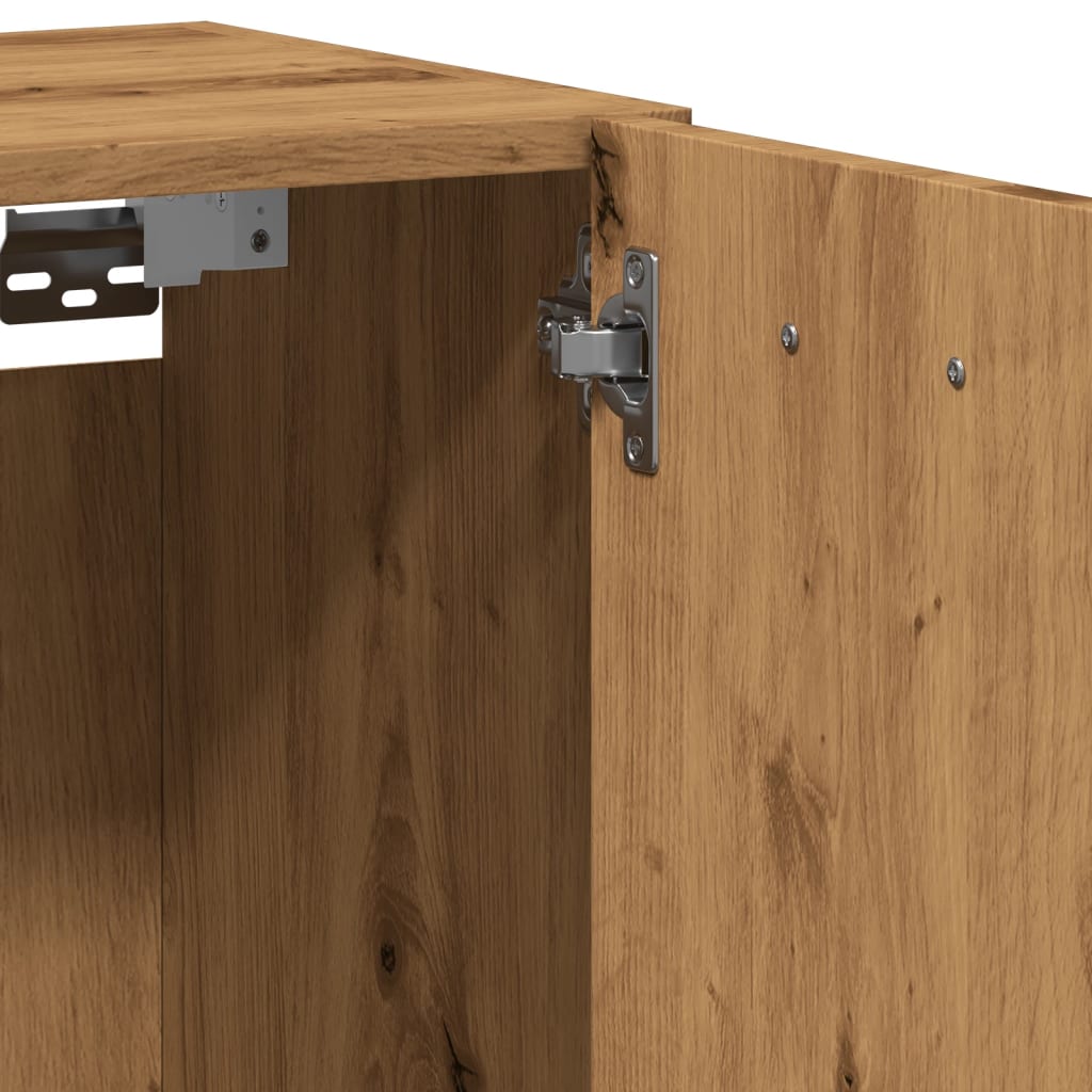 vidaXL Ντουλάπι Μπάνιου Κρεμαστό Παλ. Ξύλο 30x30x80 εκ. από Επ. Ξύλο