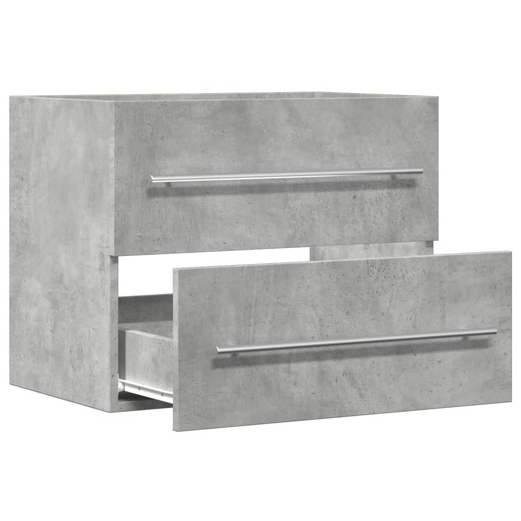 vidaXL Ντουλάπι Νιπτήρα Γκρι Σκυροδέμ. 60 x 38,5 x 48 εκ. Επεξ. Ξύλο
