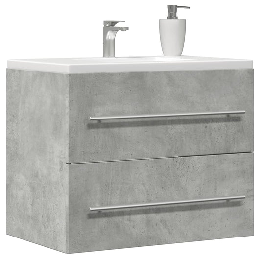 vidaXL Ντουλάπι Νιπτήρα Γκρι Σκυροδέμ. 60 x 38,5 x 48 εκ. Επεξ. Ξύλο