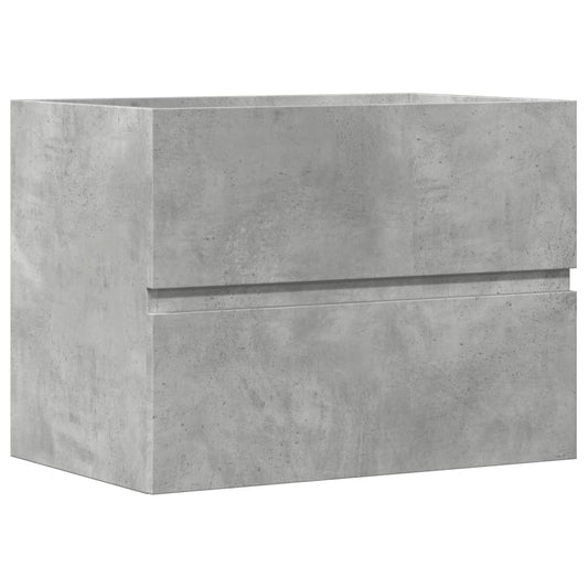 vidaXL Ντουλάπι Μπάνιου Γκρι Σκυροδέματος 60x38,5x45 εκ. Επεξ. Ξύλο