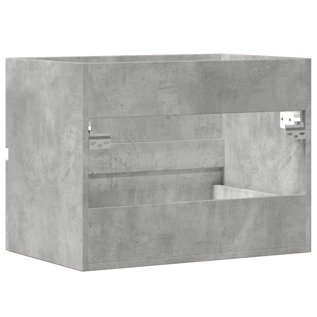 vidaXL Ντουλάπι Μπάνιου Γκρι Σκυροδέματος 60x38,5x45 εκ. Επεξ. Ξύλο