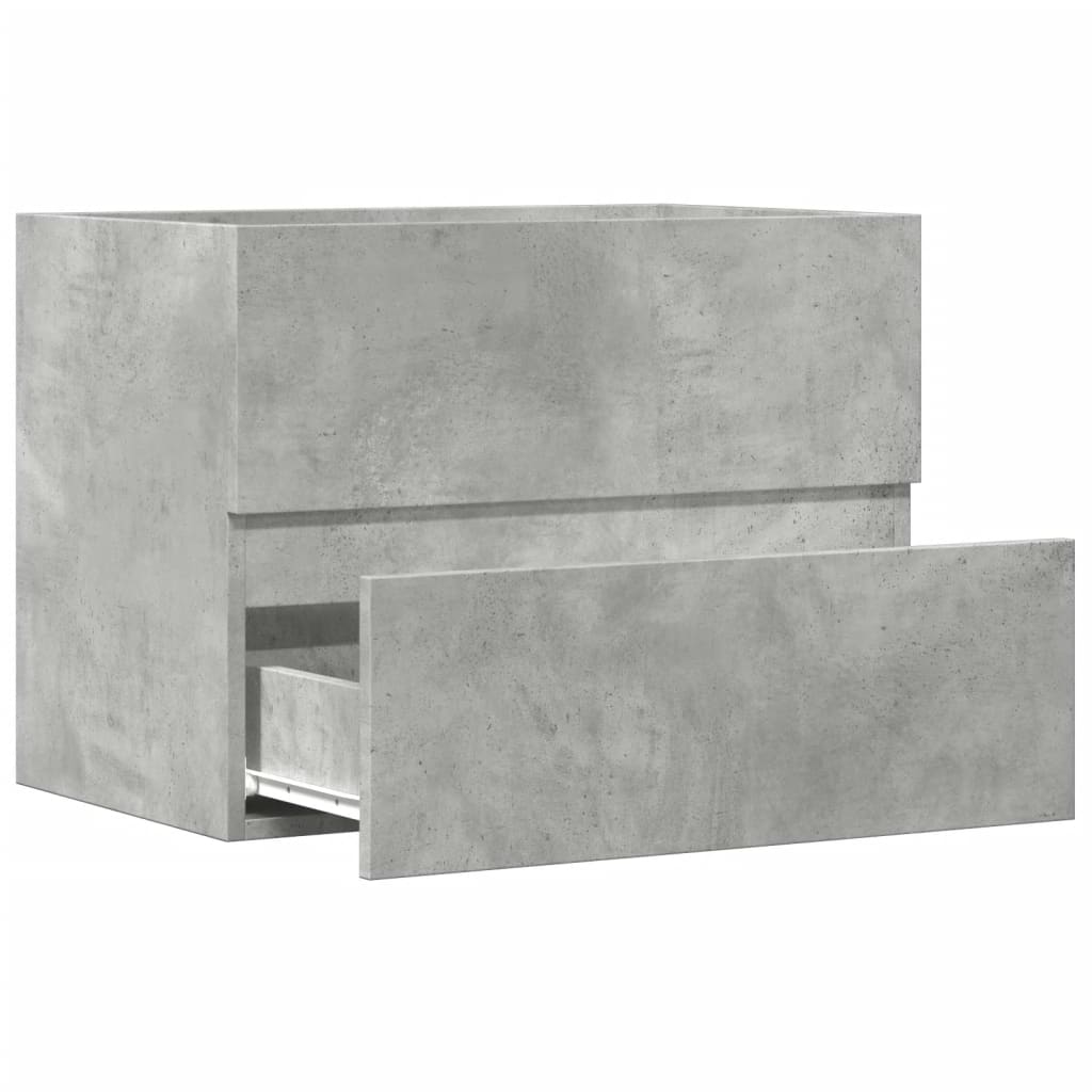 vidaXL Ντουλάπι Μπάνιου Γκρι Σκυροδέματος 60x38,5x45 εκ. Επεξ. Ξύλο