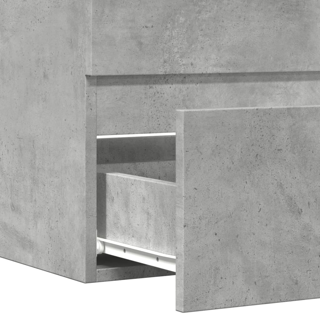 vidaXL Ντουλάπι Μπάνιου Γκρι Σκυροδέματος 60x38,5x45 εκ. Επεξ. Ξύλο