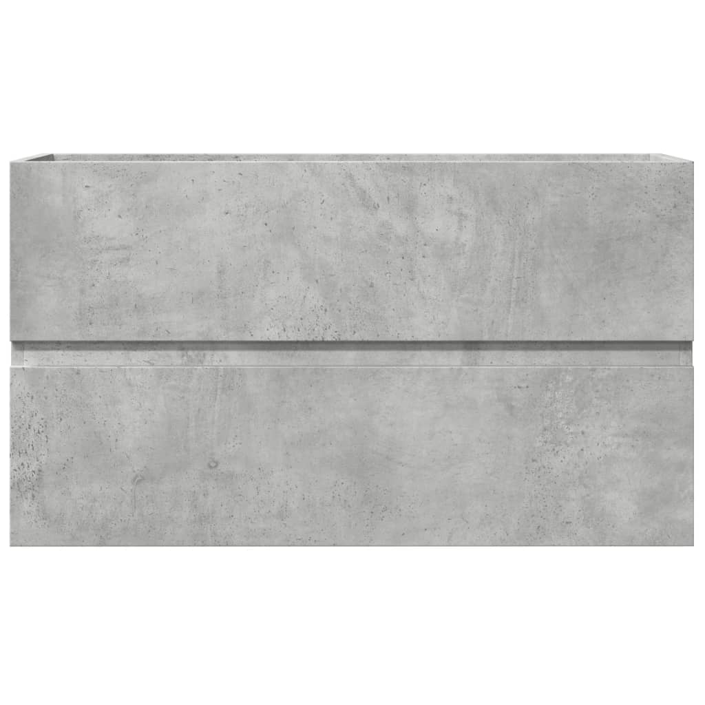 vidaXL Ντουλάπι Νιπτήρα Γκρι Σκυροδέματος 90x38,5x45 εκ. Επεξ. Ξύλο