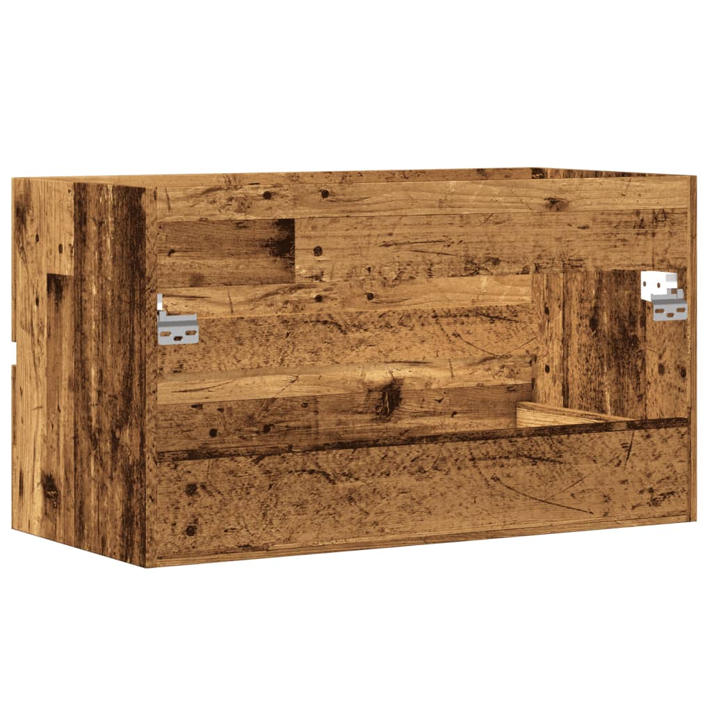 vidaXL Ντουλάπι Νιπτήρα Όψη Παλαιού Ξύλου 90x38,5x45 εκ. Επεξεργ. Ξύλο