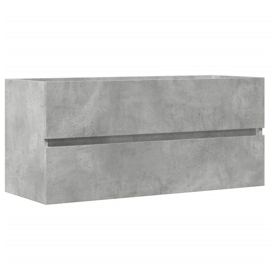 vidaXL Ντουλάπι Νιπτήρα Γκρι Σκυροδέματος 100x38,5x45 εκ. Επεξ. Ξύλο