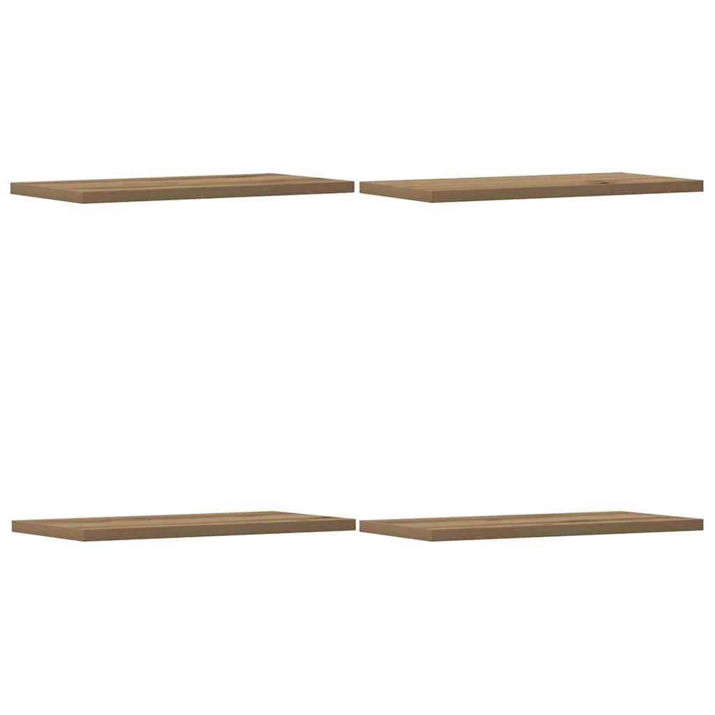 vidaXL Ράφια Τοίχου 4 τεμ. Artisan Δρυς 40x20x1,5εκ. από Επεξεργ. Ξύλο