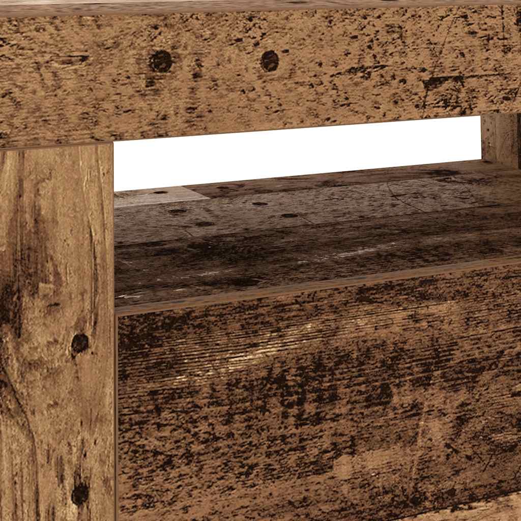 vidaXL Έπιπλο Τηλεόρασης LED Όψη Παλαιού Ξύλου 120x35x40 εκ.Επεξ. Ξύλο