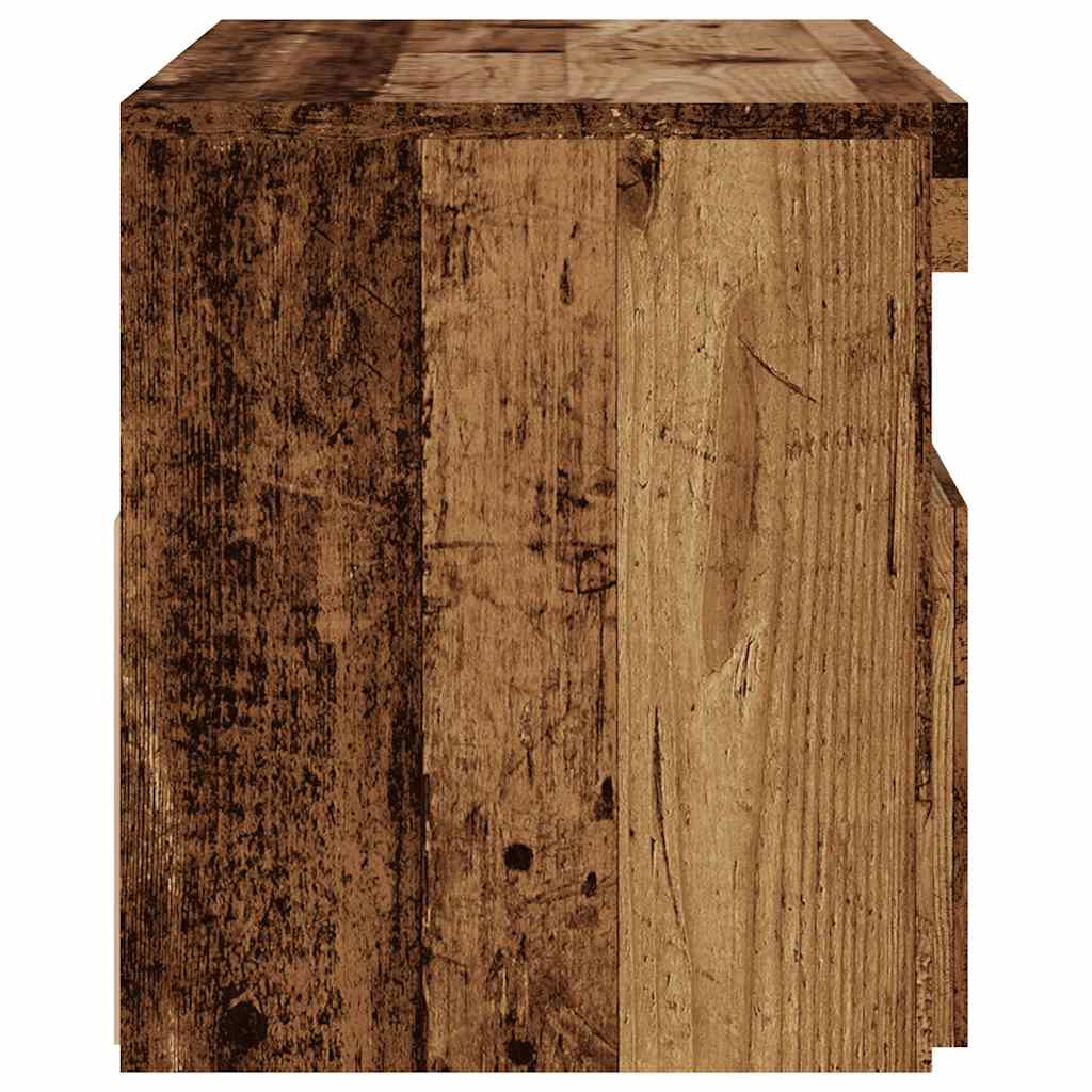 vidaXL σετ ντουλαπιών τηλεόρασης 2 τεμαχίων με φώτα LED Παλαιό ξύλο