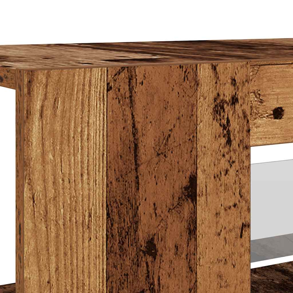 vidaXL Έπιπλο Τηλεόρασης LED Όψη Παλαιού Ξύλου 135x39x30 εκ.Επεξ. Ξύλο