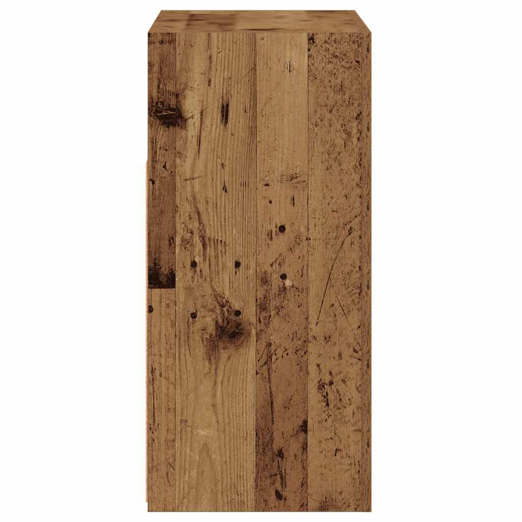 vidaXL Ντουλάπι με LED Όψη Παλαιού Ξύλου 80 x 35 x 75 εκ. Επεξ. Ξύλο