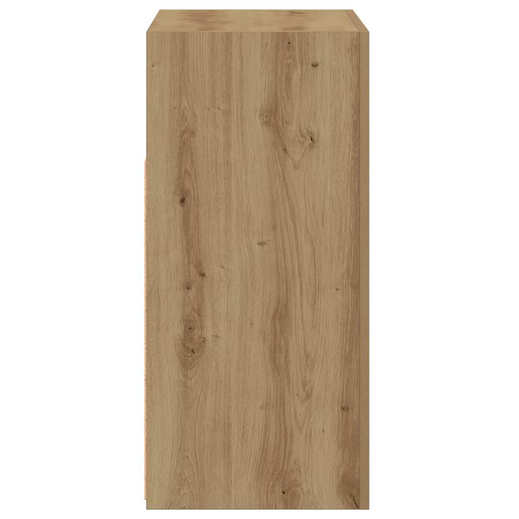 vidaXL Ντουλάπι με LED Αρτισιανή Δρυς 80 x 35 x 75 εκ. Επεξ. Ξύλο