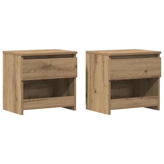 vidaXL Κομοδίνα 2 τεμάχια Artisan Oak 40x30x39 cm Κατασκευασμένο ξύλο
