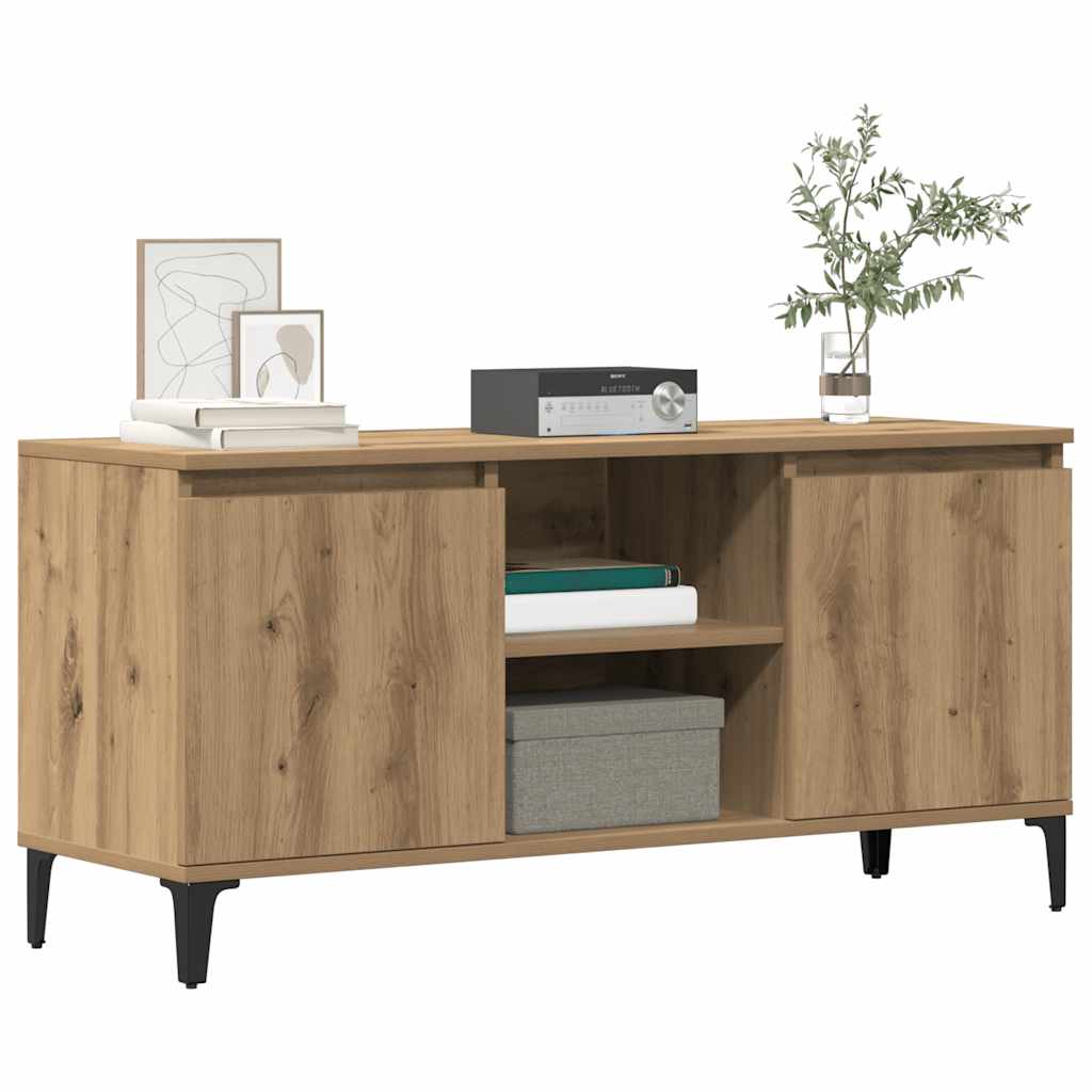 vidaXL Έπιπλο Τηλεόρασης Αρτισιανή Δρυς 102x35x50 εκ από Επεξεργ. Ξύλο