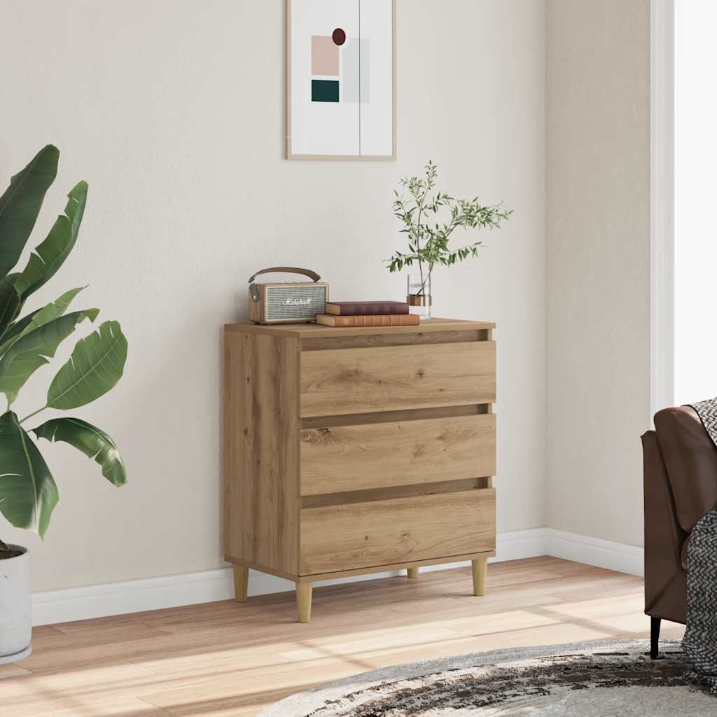 vidaXL Μπουφές Τεχνίτης Δρυς 60x35x70 εκ. από Επεξεργασμένο Ξύλο