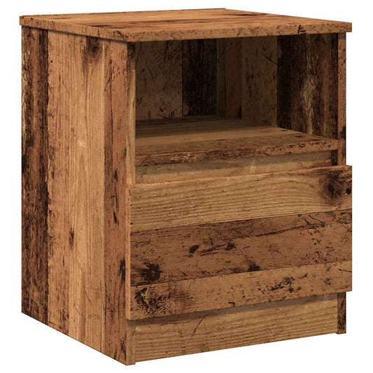 vidaXL ντουλάπι κομοδίνου Παλιό ξύλο 40x40x50 cm Κατασκευασμένο ξύλο