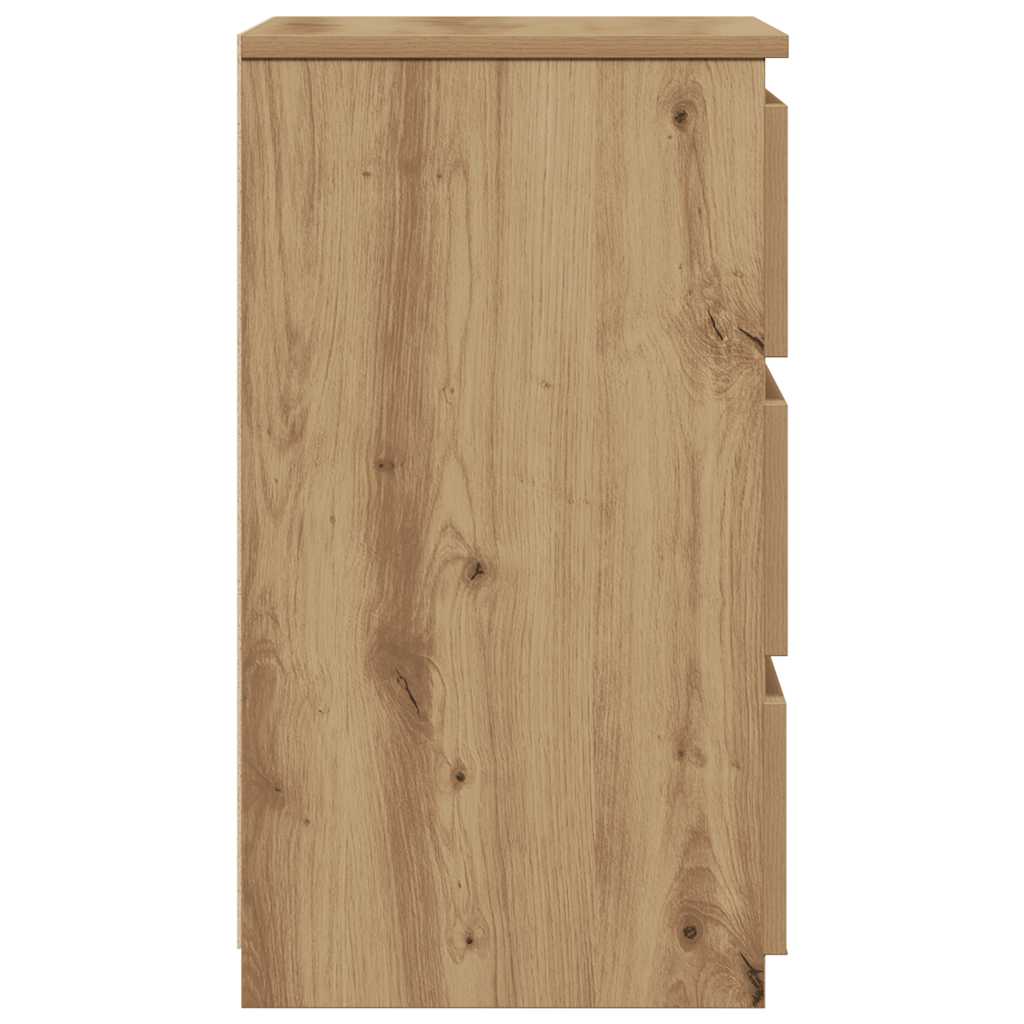 vidaXL Κομοδίνο Αρτισιανή Δρυς 40x35x62,5 εκ. από Επεξεργασμένο Ξύλο
