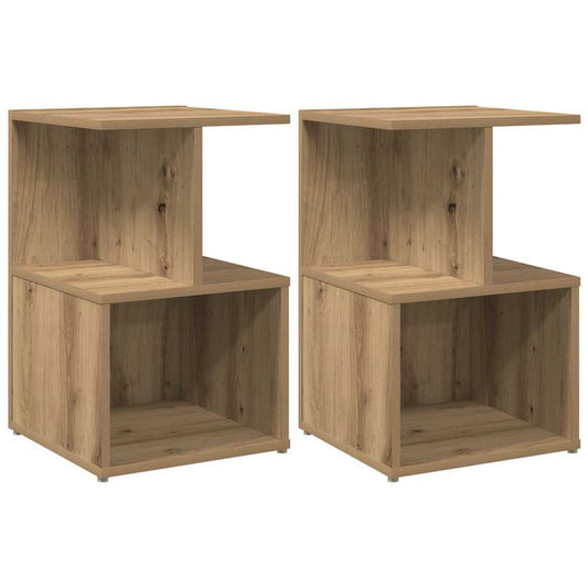vidaXL Κομοδίνα 2 τεμάχια Artisan Oak 35x35x55 cm Κατασκευασμένο ξύλο